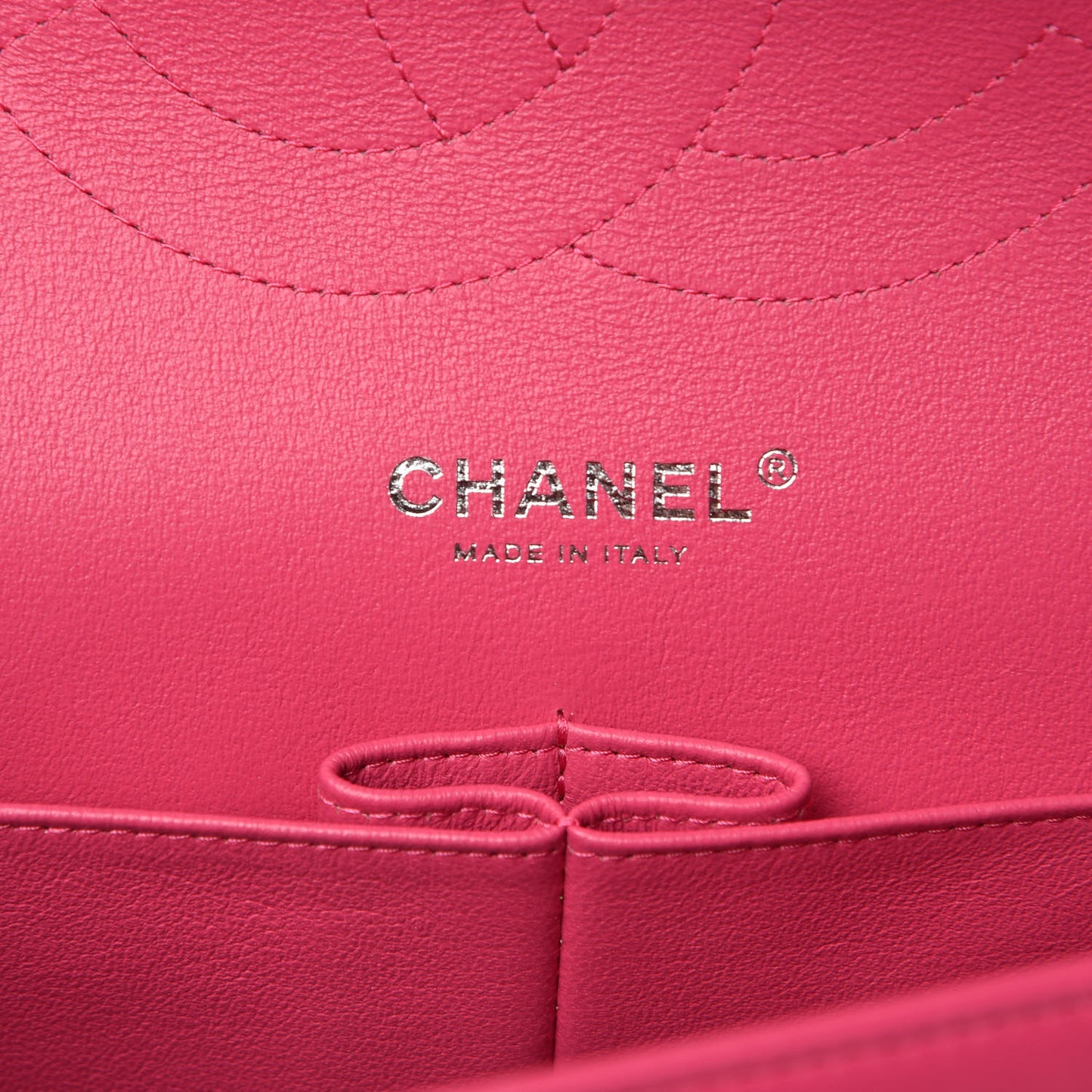 Lambskin Quilted Jumbo Double Flap Fuchsia