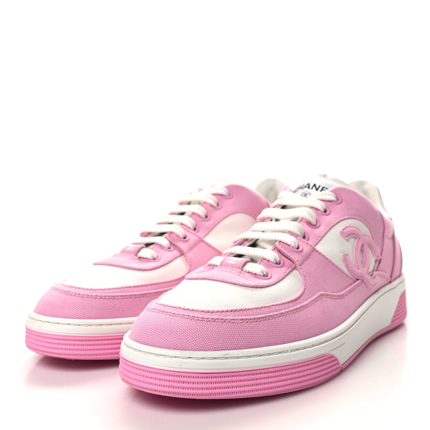 Cotton Sneakers 41 Pink White