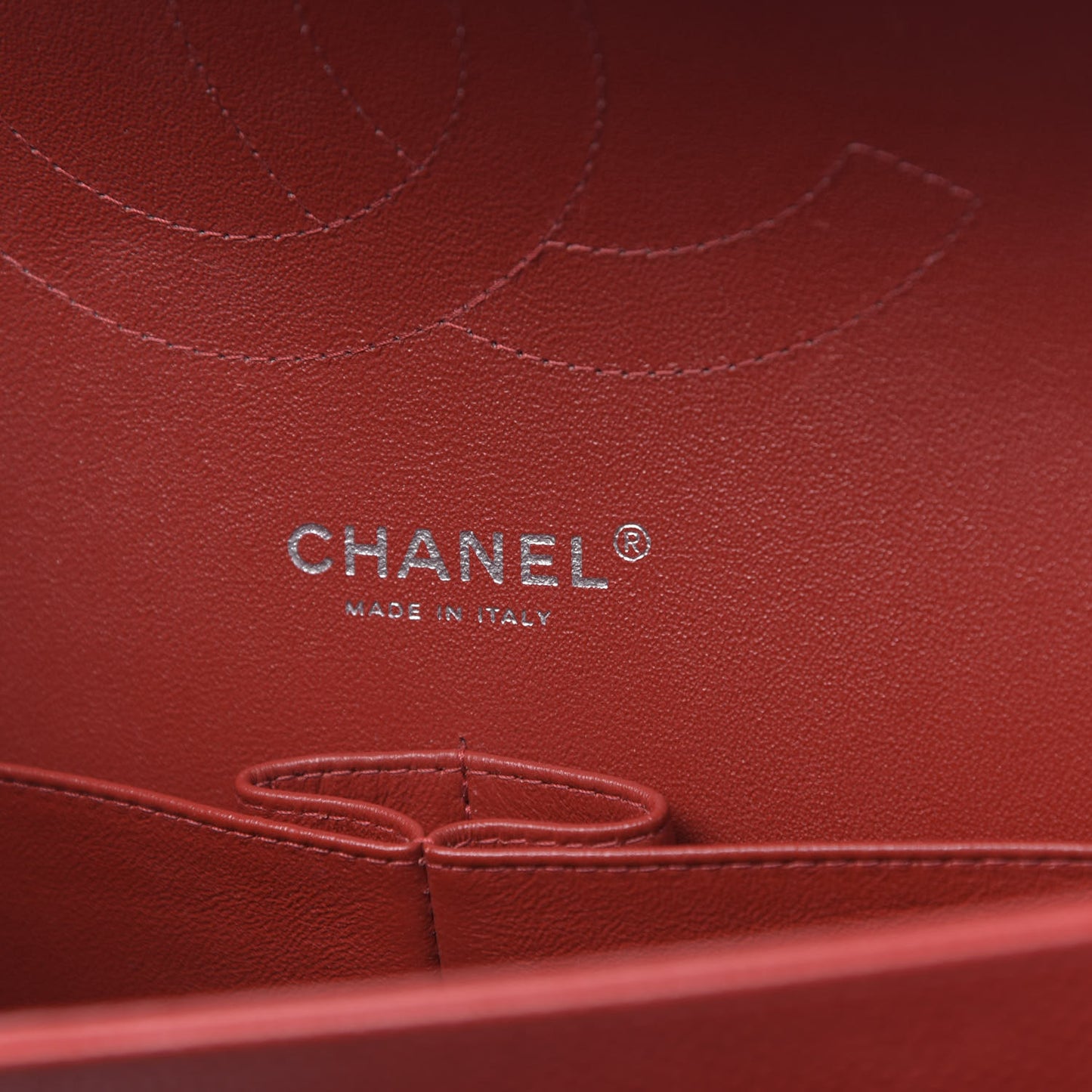 Caviar Quilted Jumbo Double Flap Red