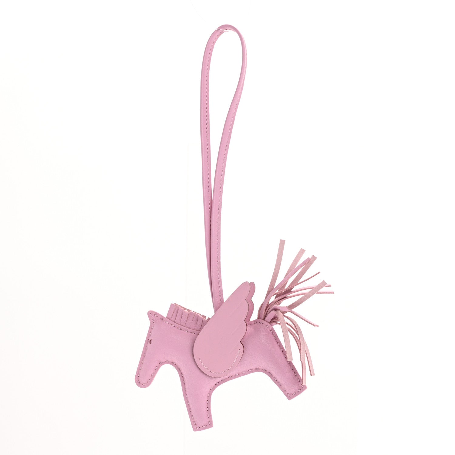 Hermes Milo Lambskin Grigri Rodeo Pegase Horse Bag Charm PM Mauve Sylvestre 1 of 4