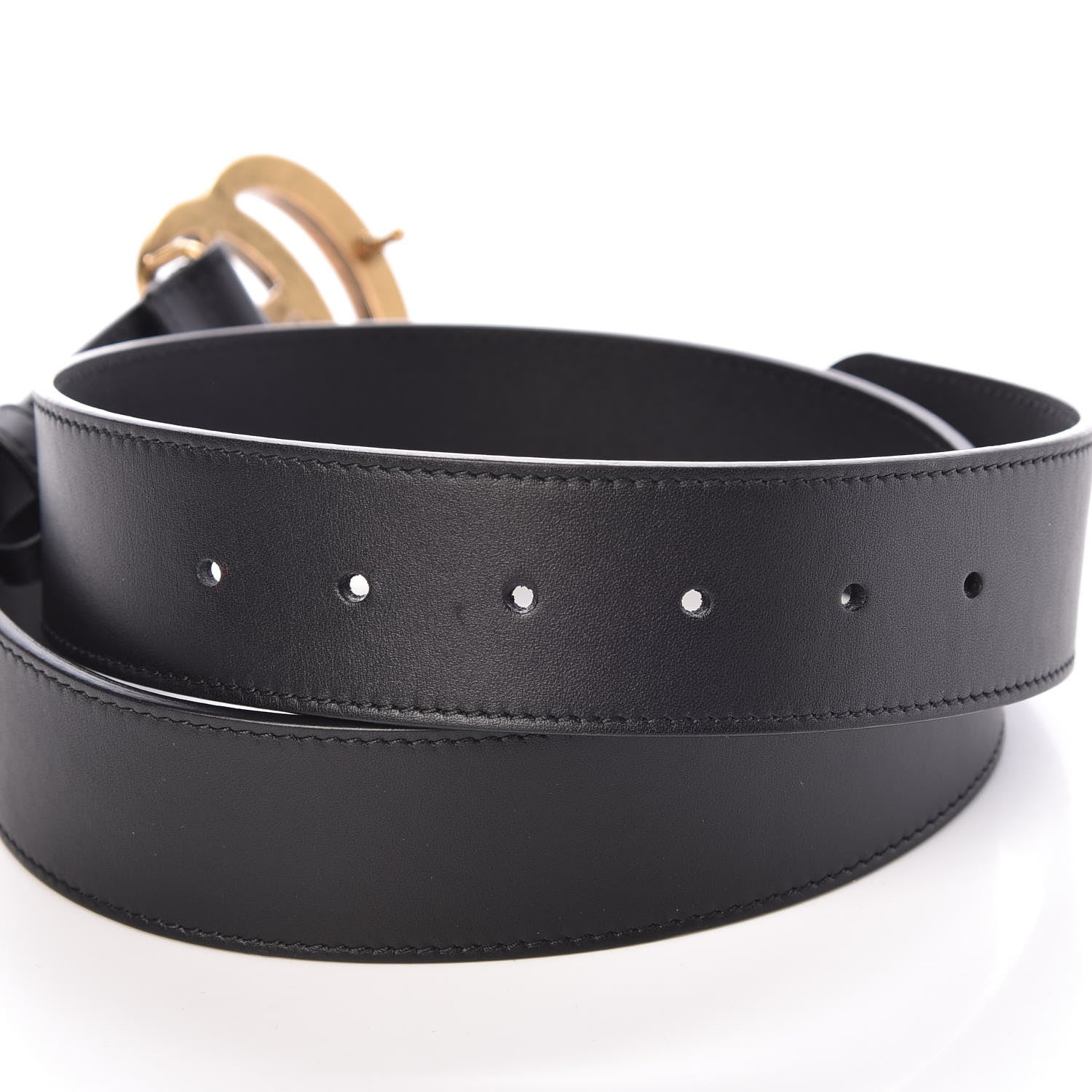 Gucci Calfskin Double G 40mm Belt 80 32 Black 4 of 7
