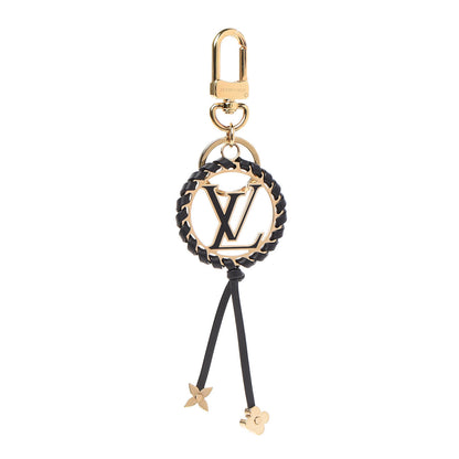 Louis Vuitton Metal Lambskin Enamel Very Bag Charm Key Holder Black 1 of 2