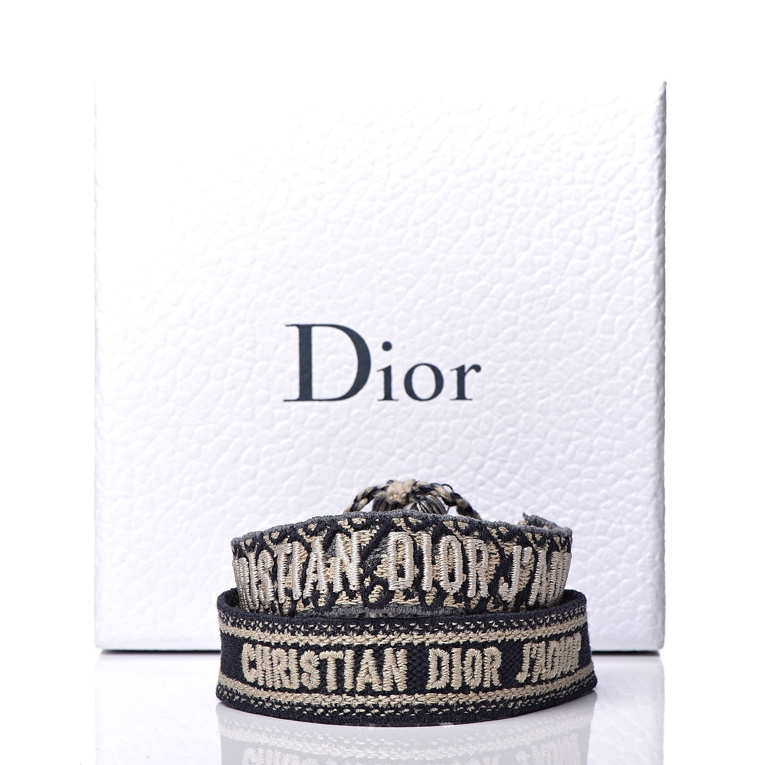 Christian Dior Woven Cotton J'Adior Friendship Bracelet Set Navy 6 of 6