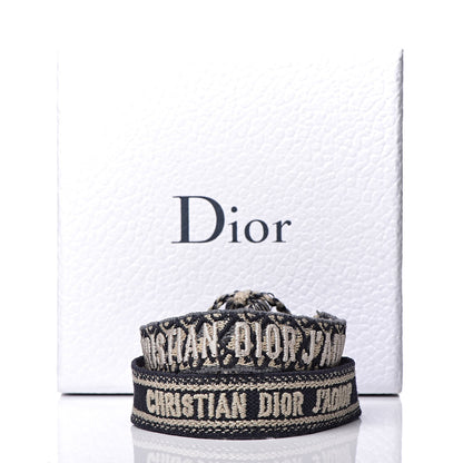 Christian Dior Woven Cotton J'Adior Friendship Bracelet Set Navy 6 of 6