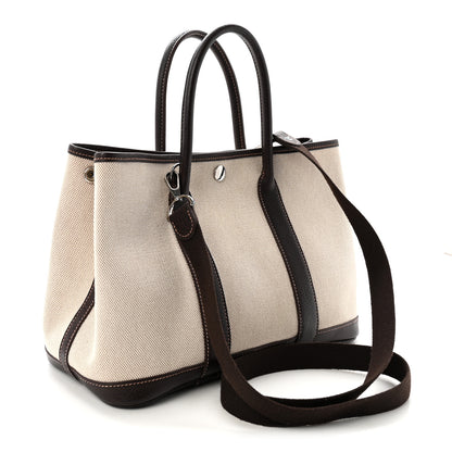 Hermes Buffle Skipper Toile Garden Party 30 TPM Marron Fonce 3 of 9