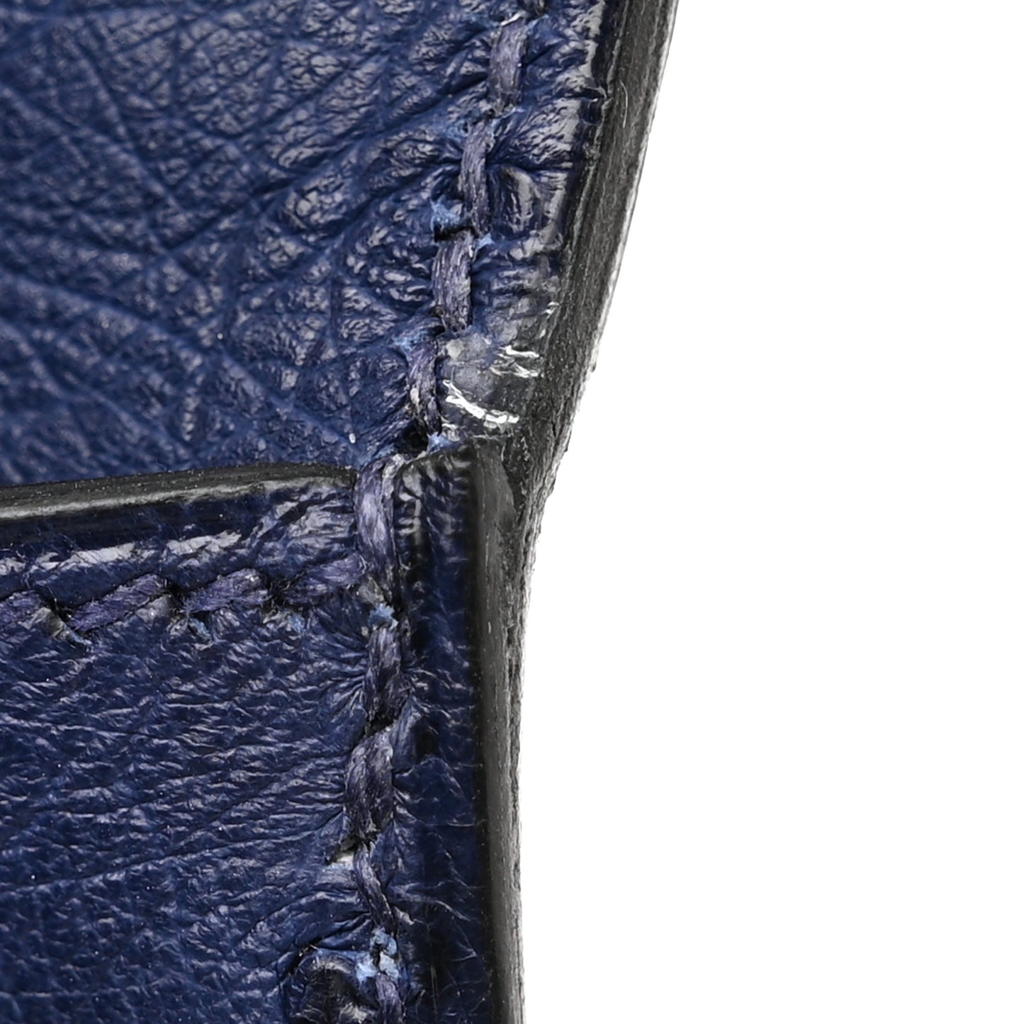 Ostrich Kelly Sellier 25 Bleu Iris