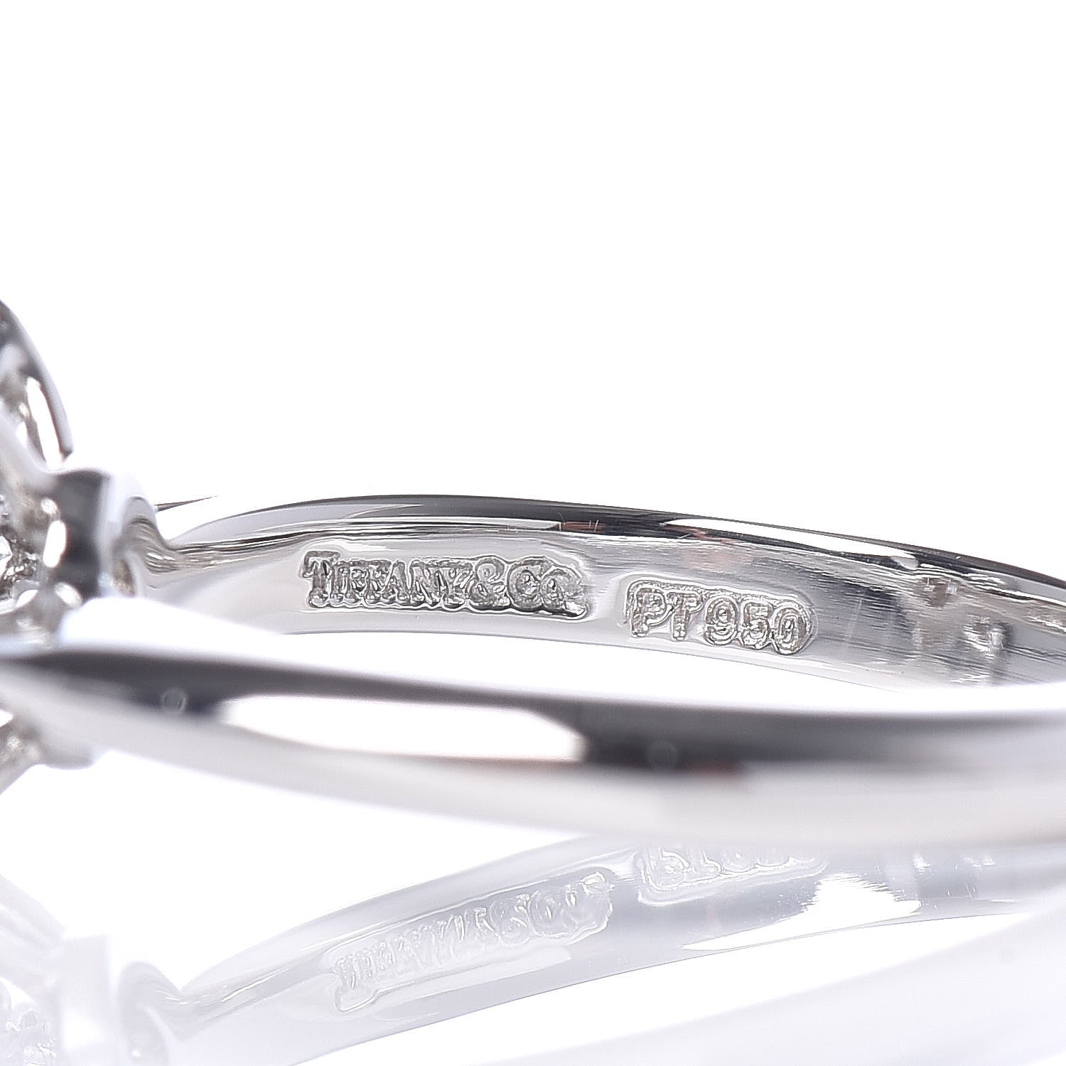 Tiffany Platinum Diamond Flower Ring 48 4.5 5 of 5