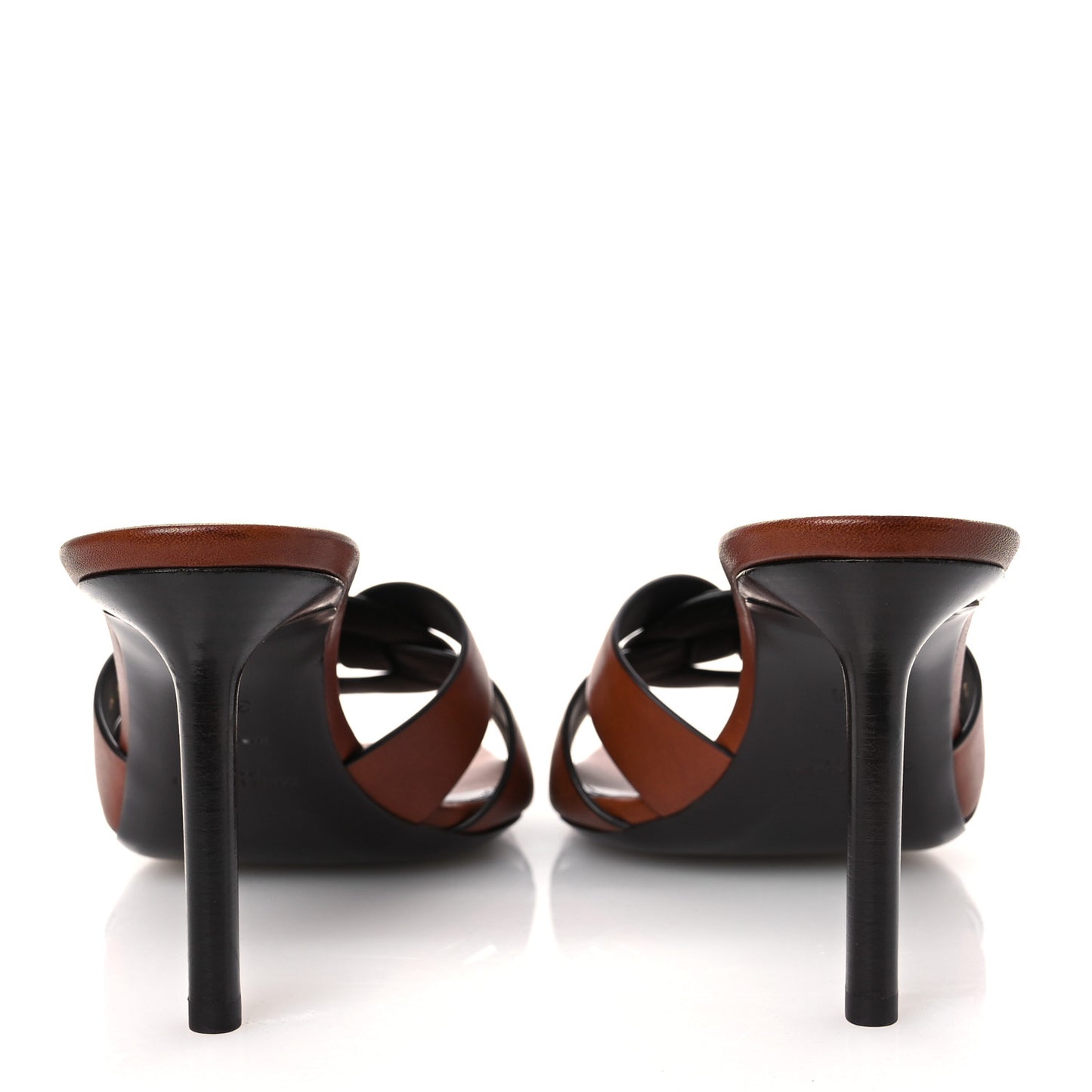 Calfskin Tribute 85 Slide Sandals 39.5 New Papaya