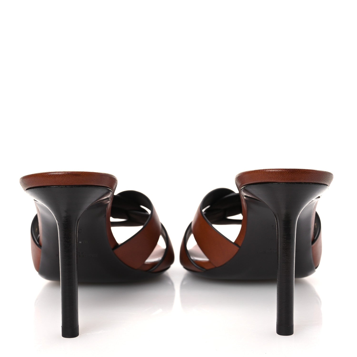 Saint Laurent Calfskin Tribute 85 Slide Sandals 39.5 New Papaya 6 of 13