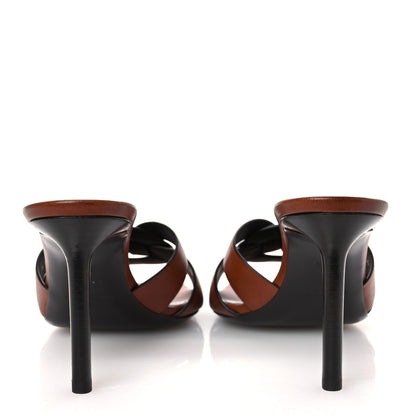 Saint Laurent Calfskin Tribute 85 Slide Sandals 39.5 New Papaya 6 of 13