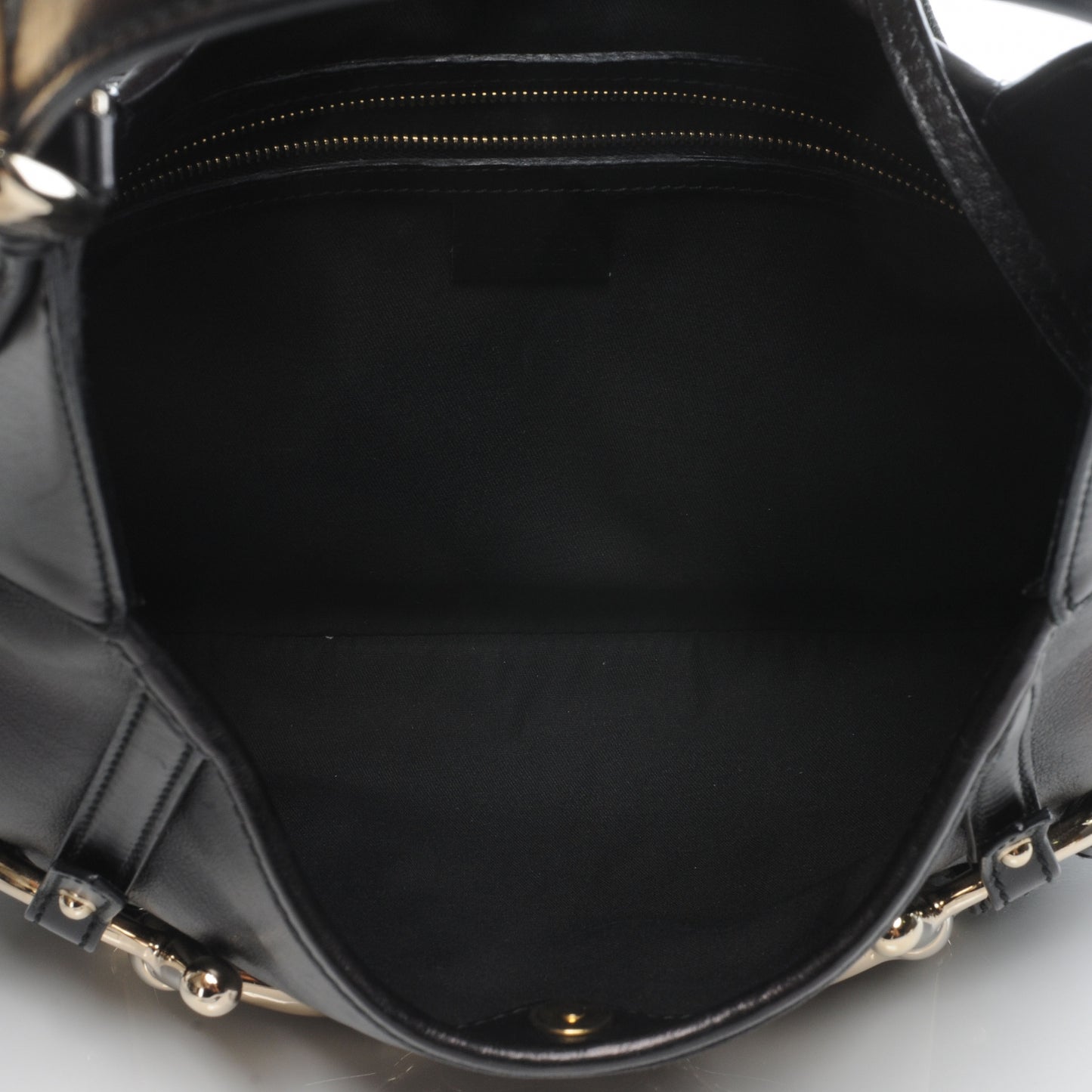 Leather Horsebit 85th Anniversary Hobo Black