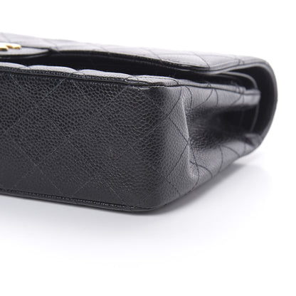 Chanel Caviar Quilted Medium Double Flap Black 10 of 12