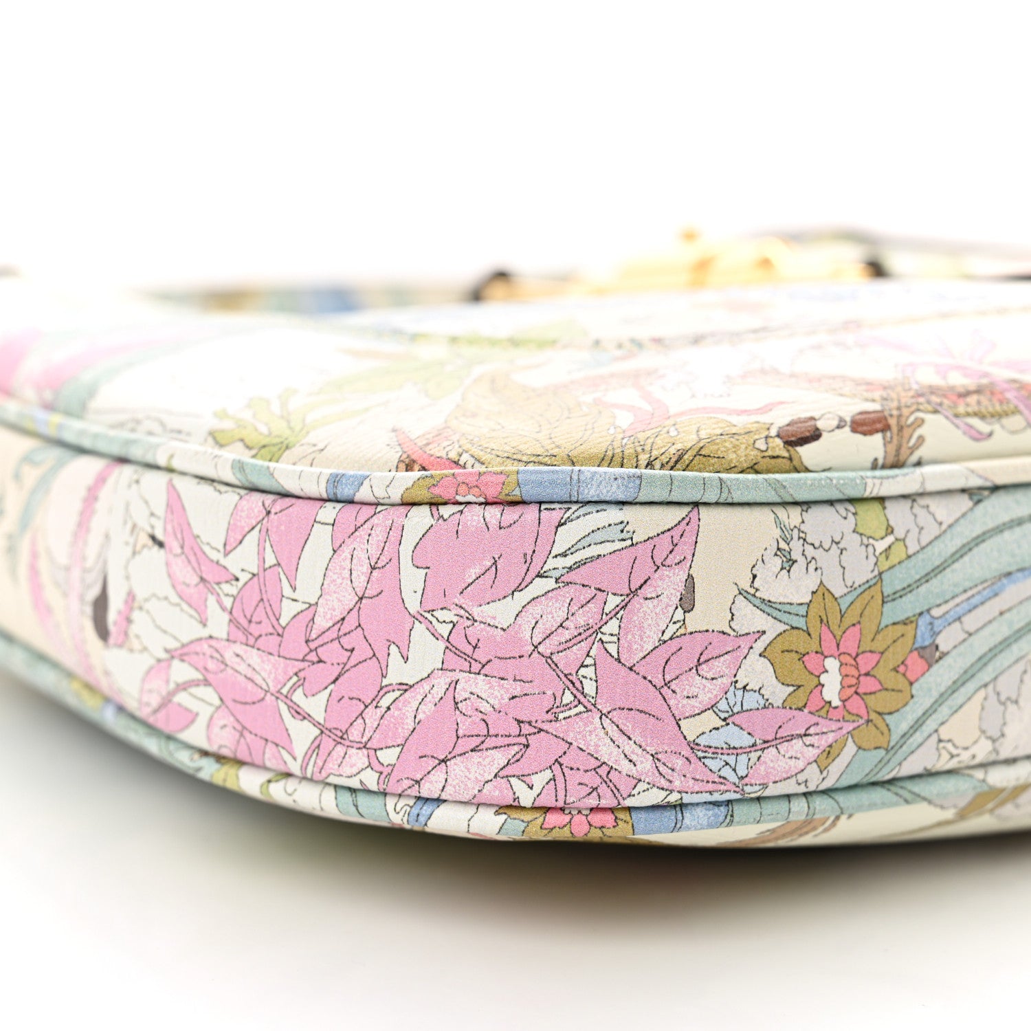 Gucci New Shangai Calfskin Tiger Savanah Small Jackie 1961 Hobo Chalky White Multicolor 9 of 10