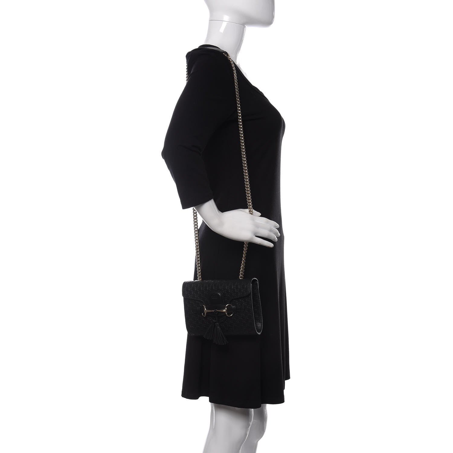 Gucci Microguccissima Mini Emily Shoulder Bag Black 2 of 10