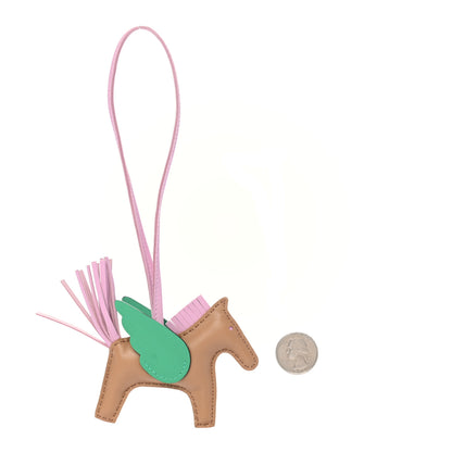 Hermes Milo Lambskin Grigri Rodeo Pegase Horse Bag Charm PM Chai Mauve Sylvestre Menthe 2 of 5