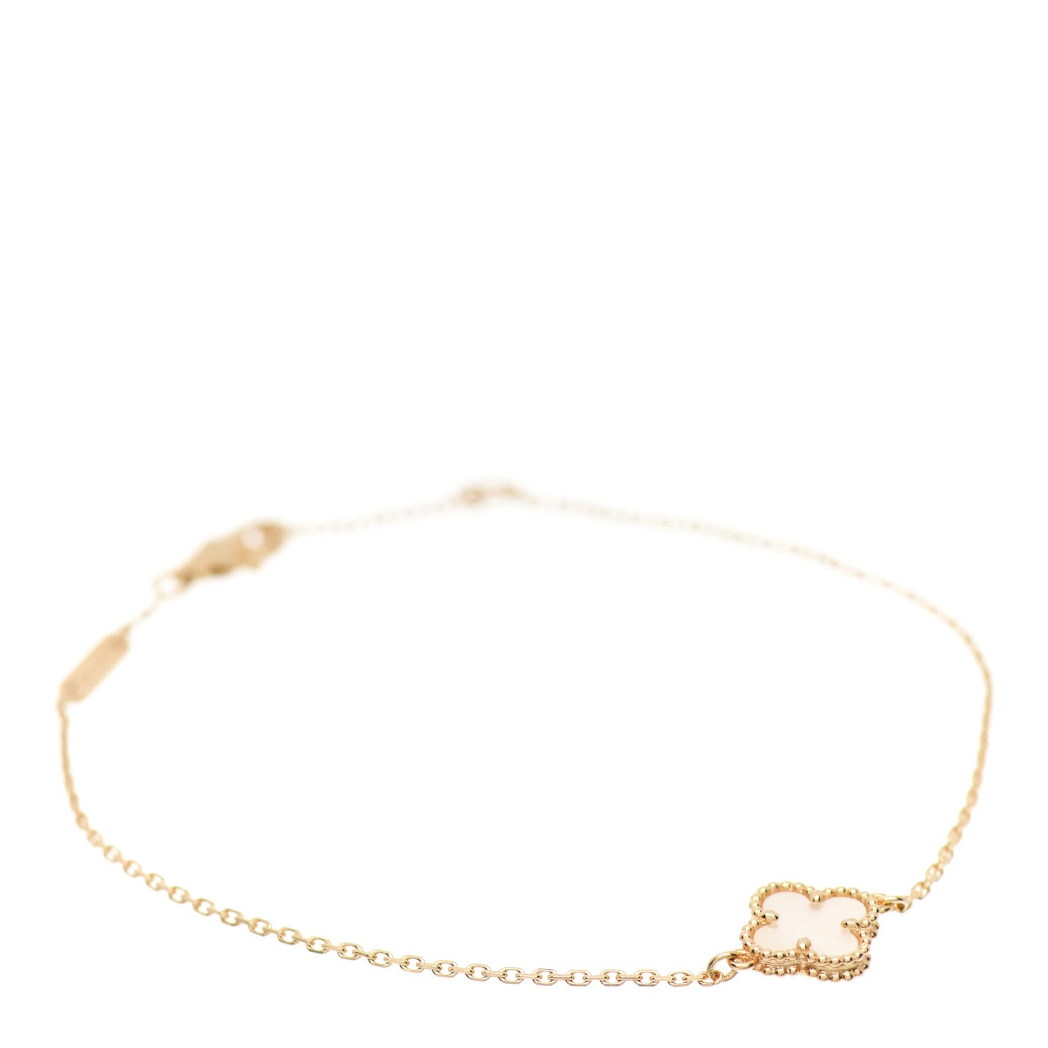 Van Cleef & Arpels 18K Yellow Gold Mother of Pearl Sweet Alhambra Bracelet 1 of 4