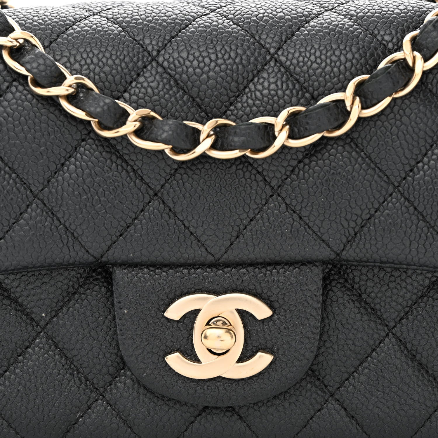 Chanel Caviar Quilted Mini Rectangular Flap Black 8 of 12