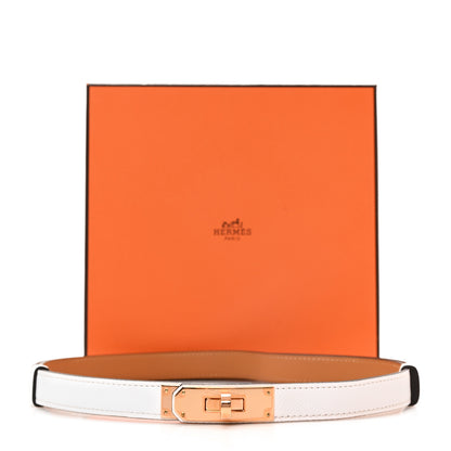 Hermes Epsom Kelly Belt White 4 of 4