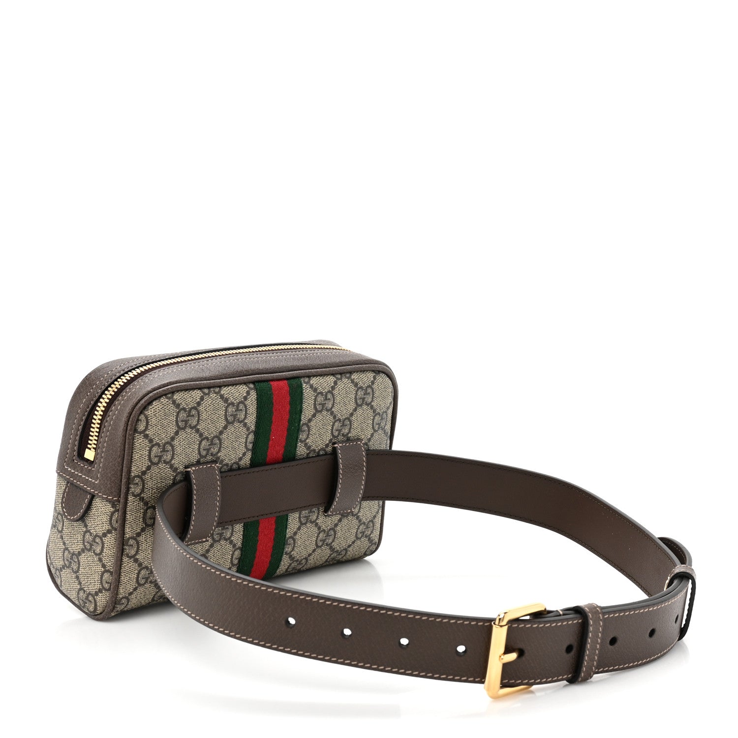 Gucci GG Supreme Monogram Web Small Ophidia Belt Bag 75 30 Dark Brown 3 of 10
