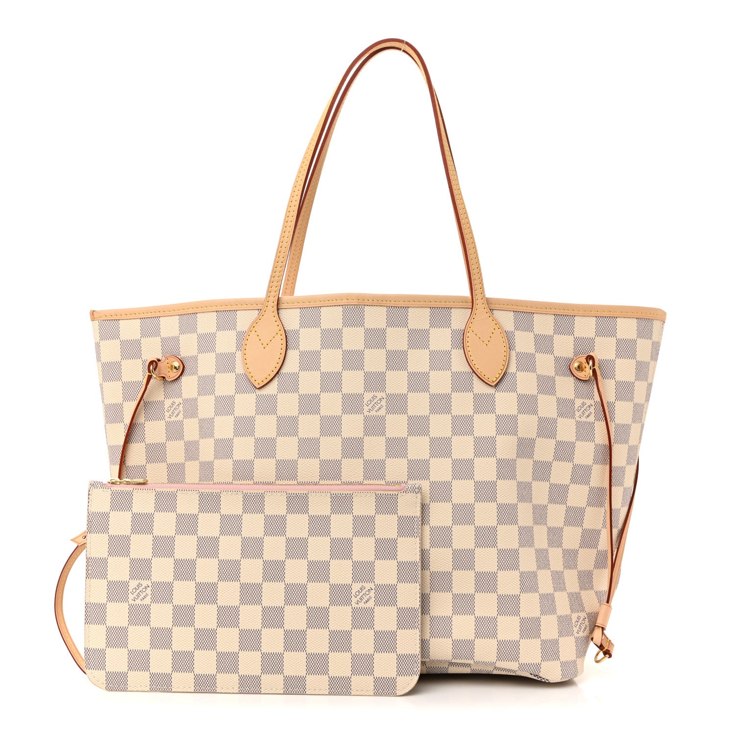 Louis Vuitton Damier Azur Neo Neverfull MM Rose Ballerine 3 of 16