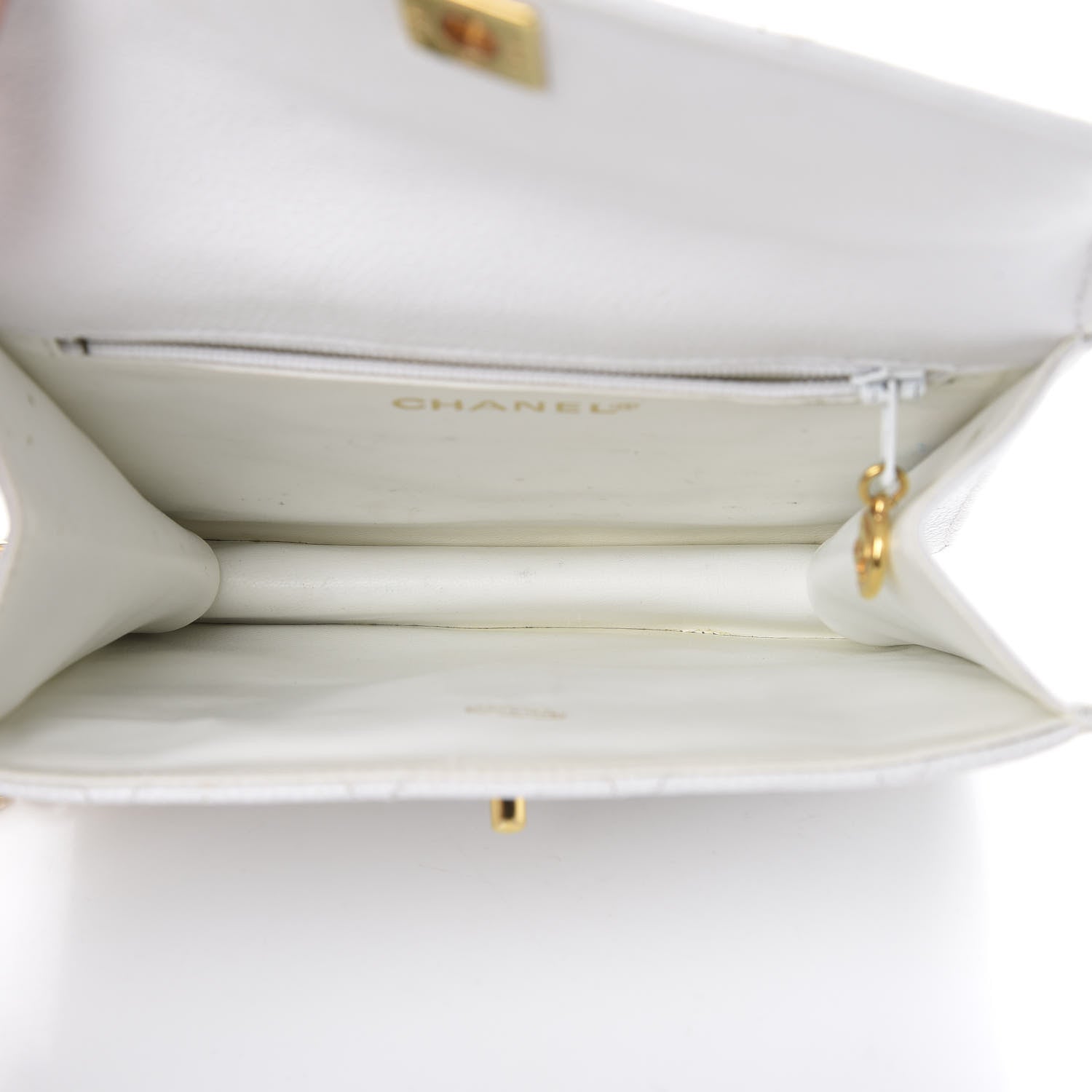 Chanel Caviar Quilted Single Flap Shoulder Bag White 4 of 15