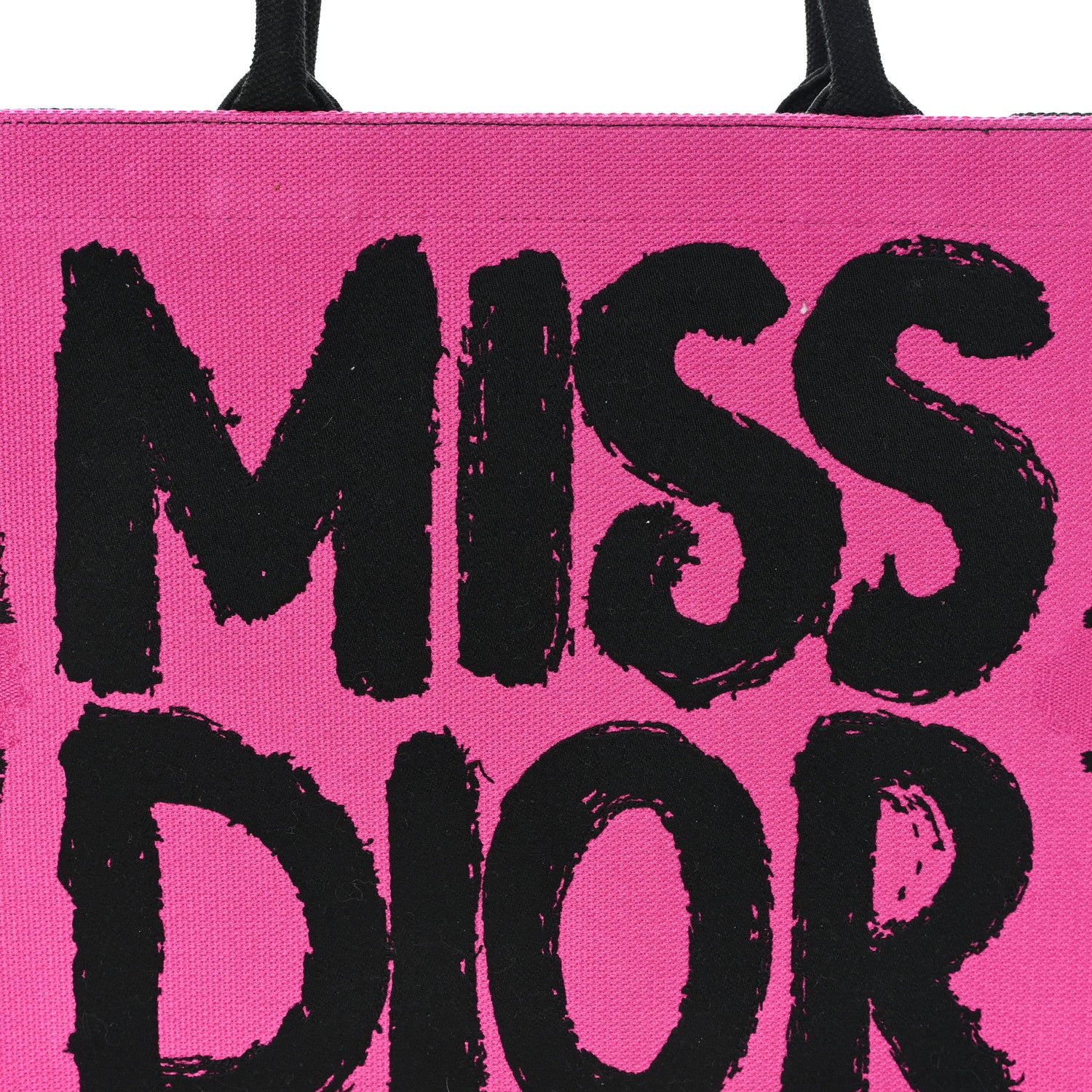 Christian Dior Canvas Embroidered Large Miss Dior Graffiti Book Tote Fuchsia Purple 9 of 12