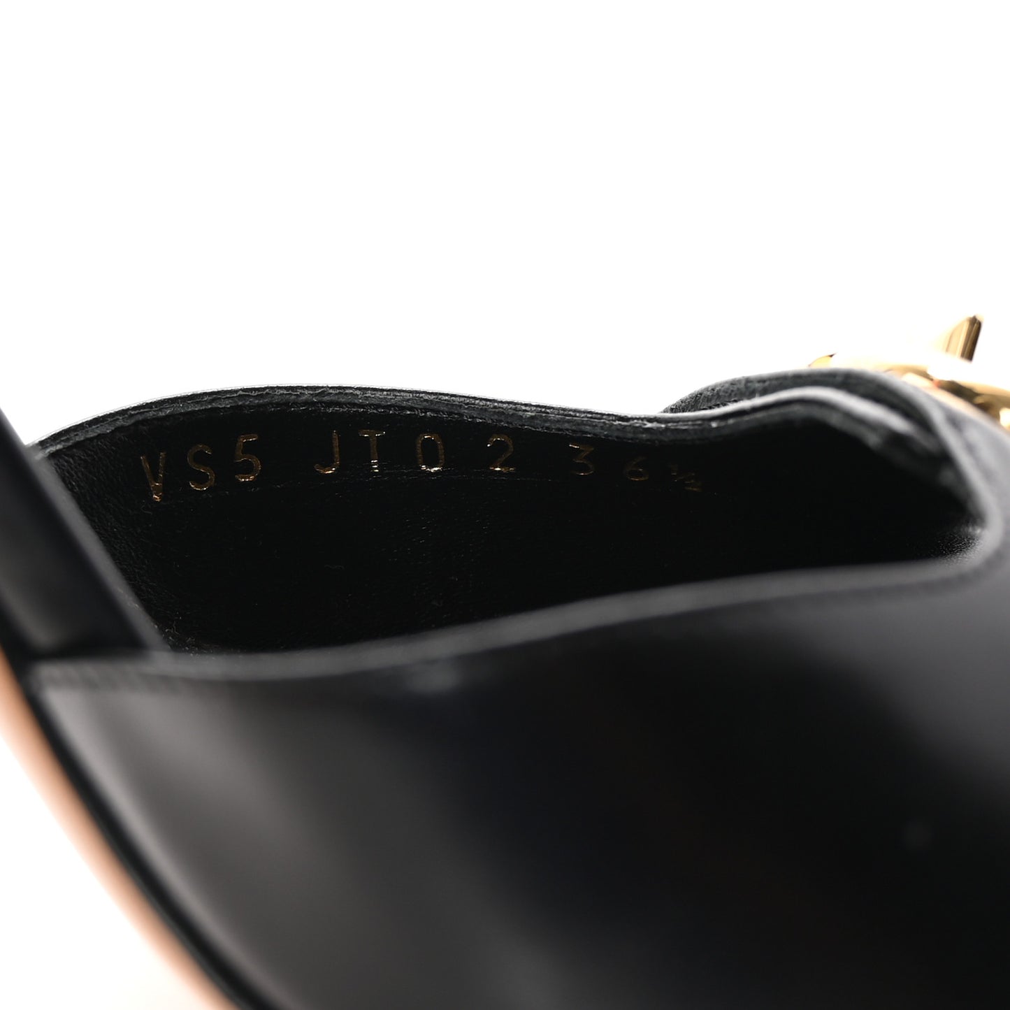 Calfskin VLogo 105mm Locker Sandals 36.5 Black