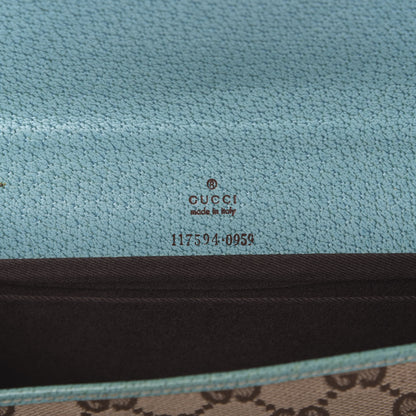 Gucci Monogram Bamboo Bar Clutch Turquoise 8 of 8