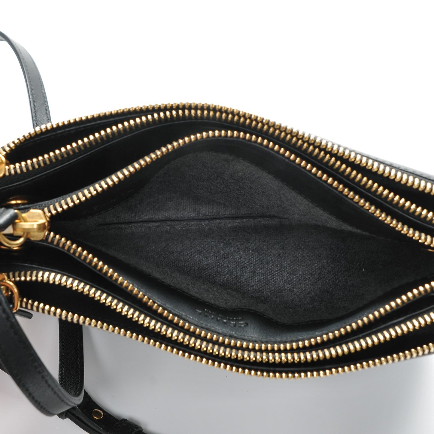 Lambskin Small Trio Crossbody Bag Black