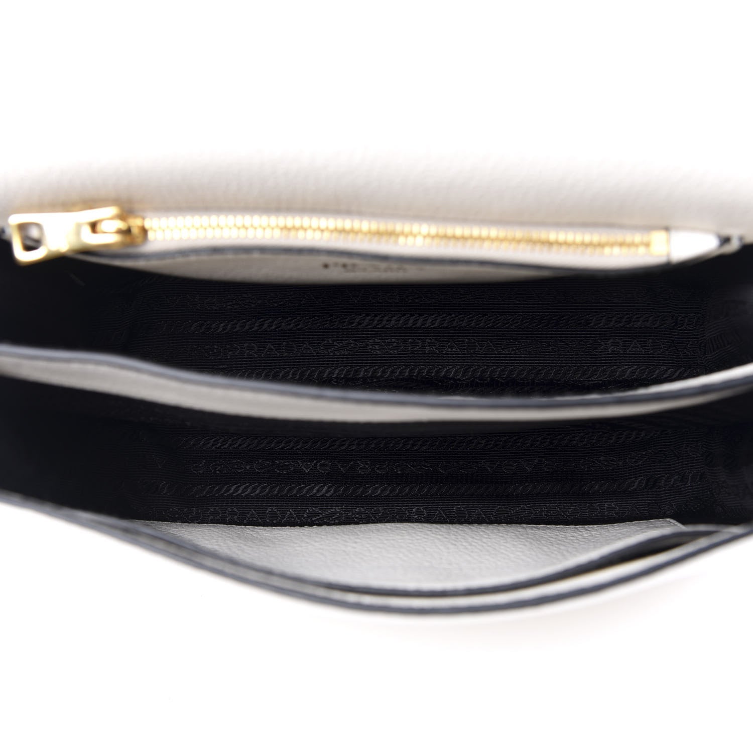 Prada Vitello Daino Flap Crossbody Bianco 4 of 8
