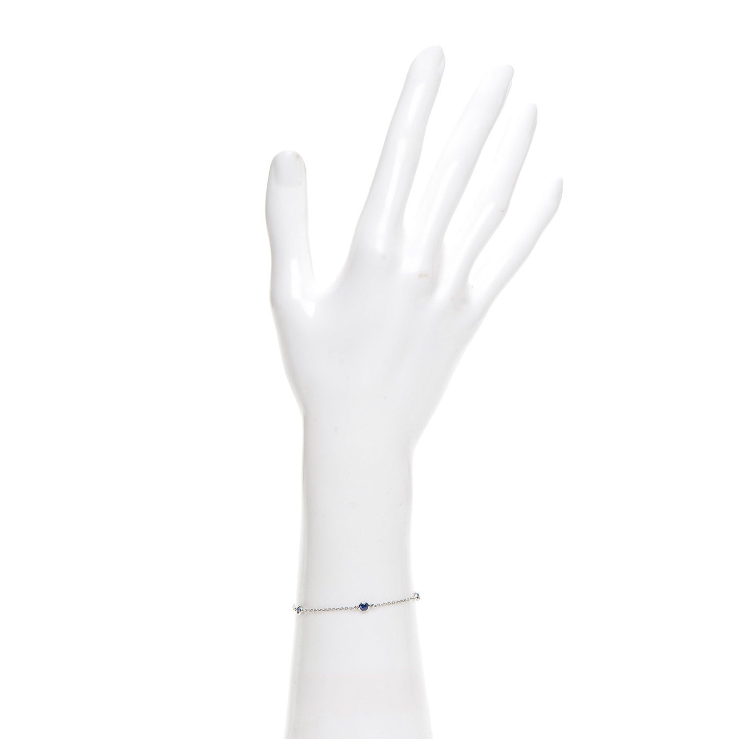 Tiffany Platinum Blue Sapphire Elsa Peretti Color By The Yard Bracelet 2 of 8