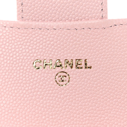 Chanel Caviar Quilted Flap Card Holder Wallet Light Pink 6 of 8