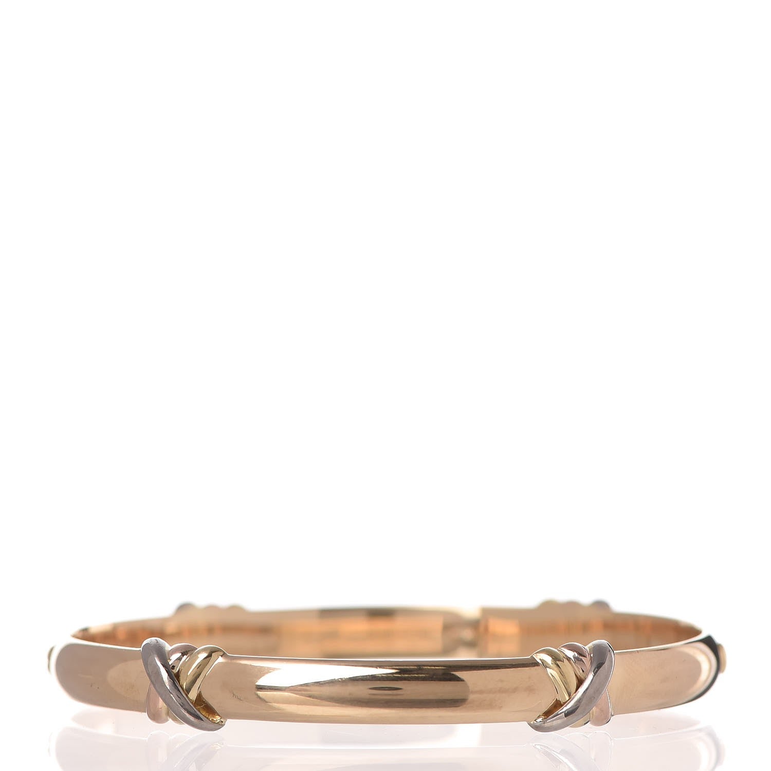 Cartier 18K Pink Yellow White Gold Trinity LOVE Bracelet 17 3 of 6