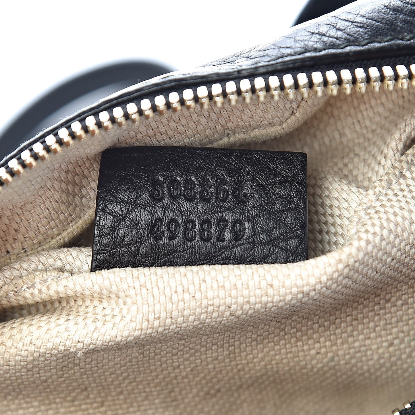 Pebbled Calfskin Small Soho Disco Bag Black
