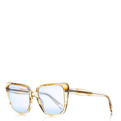Celine Acetate Cat Eye Sunglasses CL400471 Yellow Blue 1 of 6