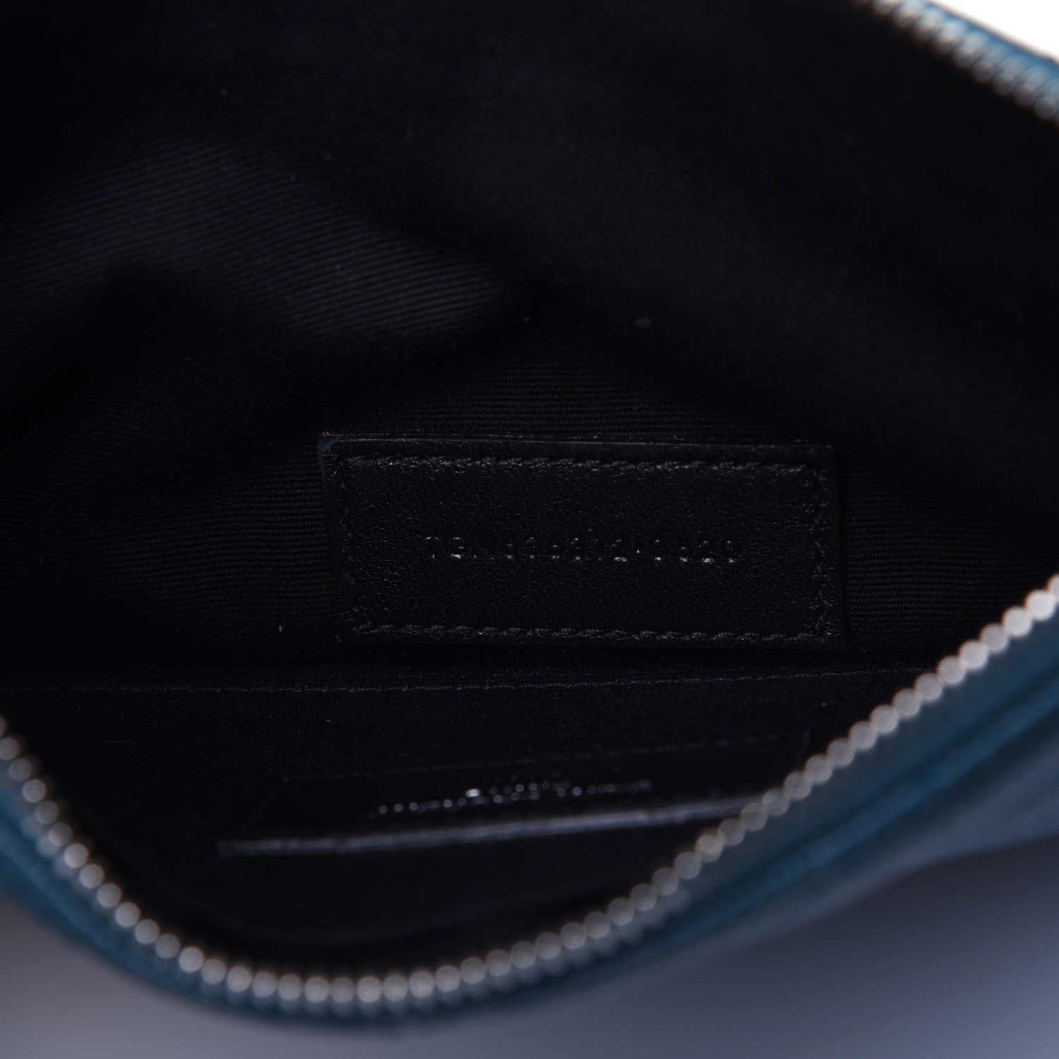 Saint Laurent Grain De Poudre Matelasse Chevron Monogram Bill Pouch Peacock Green 7 of 11