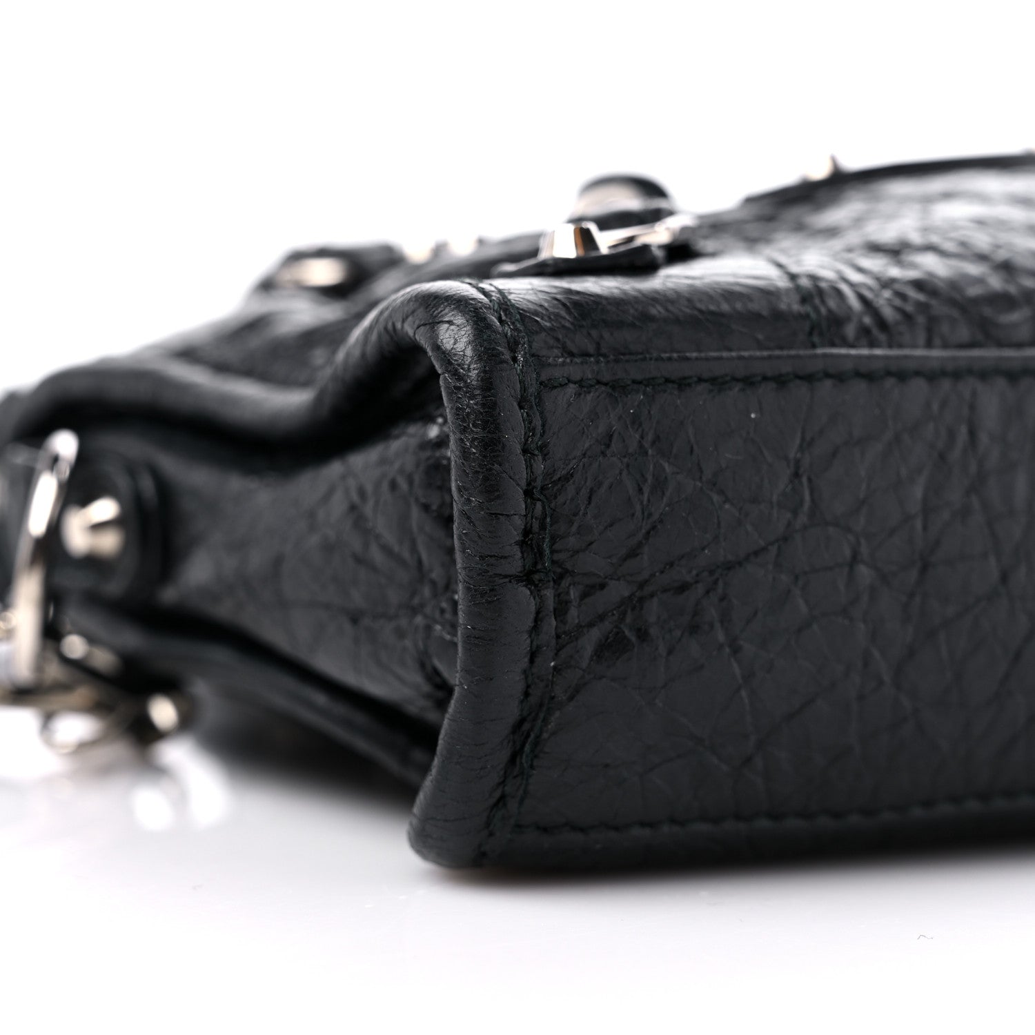 Balenciaga Agneau Classic Silver Hardware Nano City Black 9 of 10