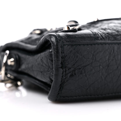 Balenciaga Agneau Classic Silver Hardware Nano City Black 9 of 10