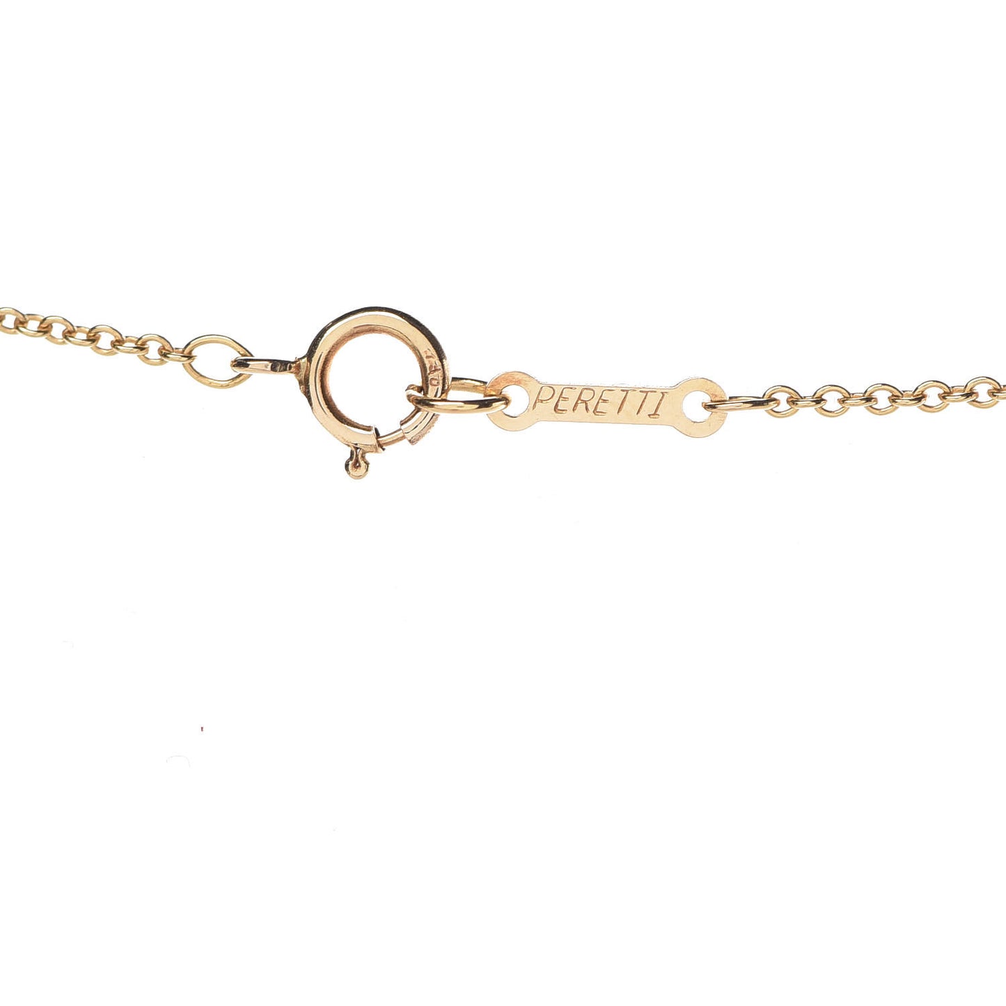 18K Yellow Gold 11mm Elsa Peretti Bean Pendant Necklace
