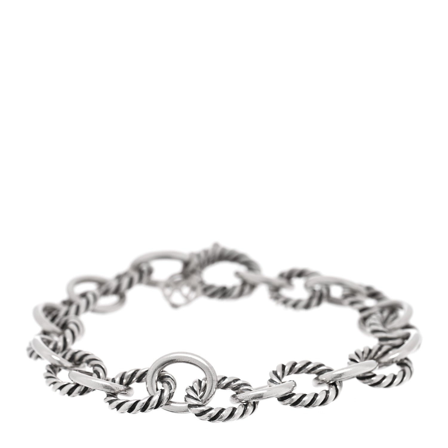 David Yurman Sterling Silver 10mm Medium Oval Link Bracelet 1 of 3