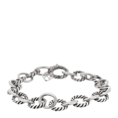 David Yurman Sterling Silver 10mm Medium Oval Link Bracelet 1 of 3