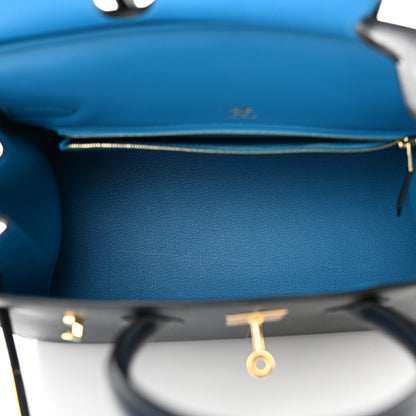 Hermes Epsom Casaque Birkin Sellier 30 Bleu Indigo Black Bleu Frida 4 of 11