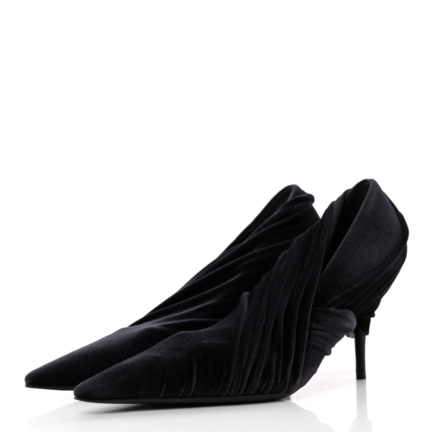 Balenciaga Technical Jersey Knife Pointed Pumps 38 Black 3 of 13