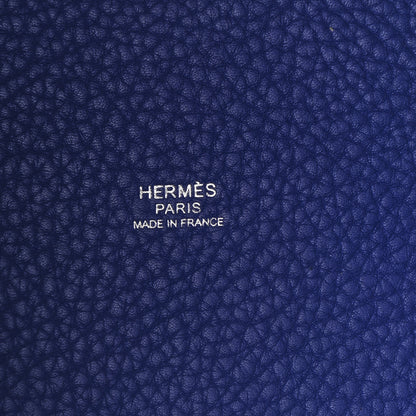 Hermes Taurillon Clemence Picotin Lock 18 PM Bleu Electrique 6 of 12