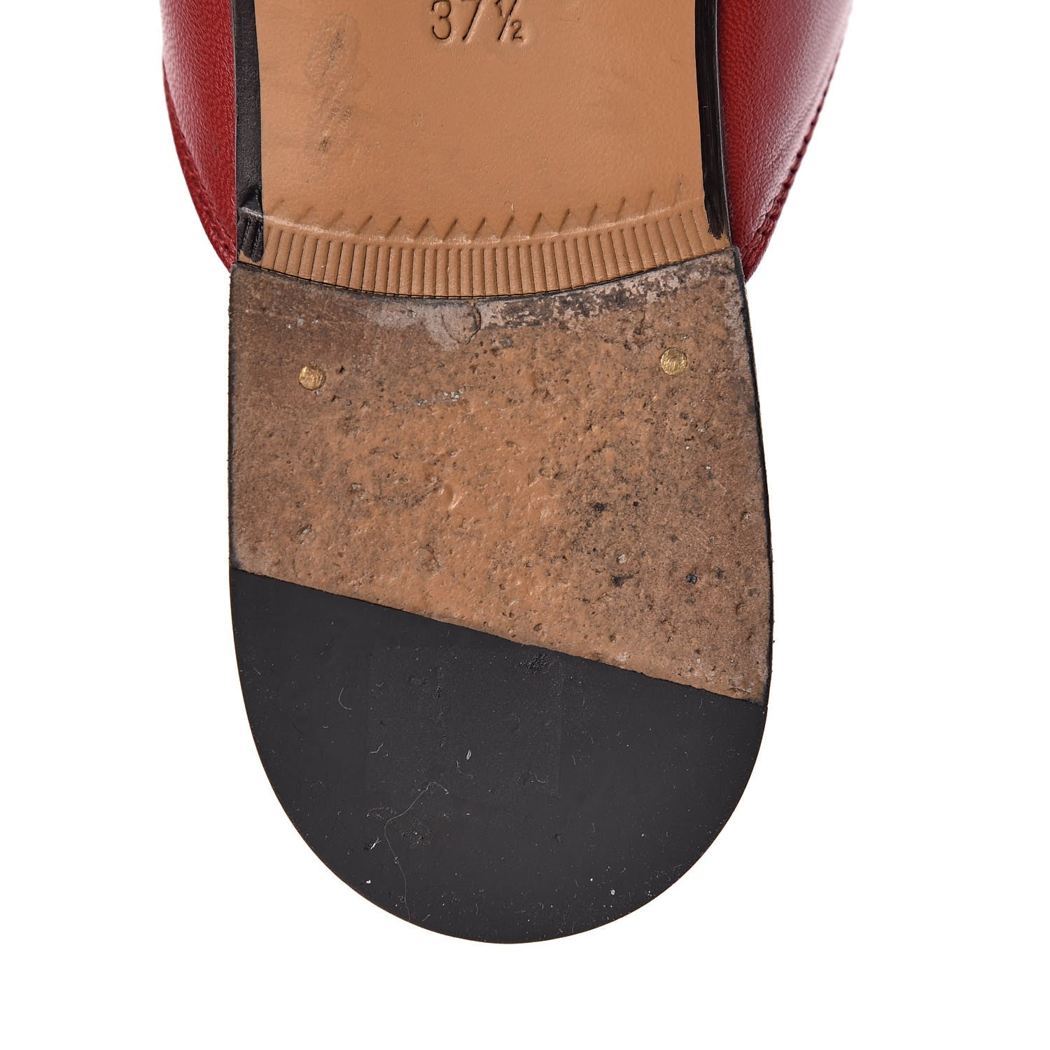 Gucci Malaga Kid Womens Princetown Slippers 37.5 Hibiscus Red 16 of 17