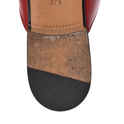 Gucci Malaga Kid Womens Princetown Slippers 37.5 Hibiscus Red 16 of 17