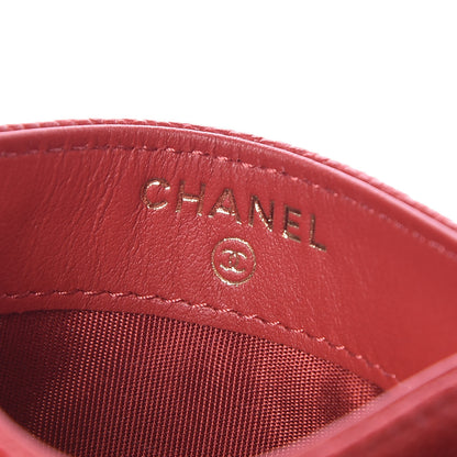 Chanel Caviar Quilted Filigree Card Holder Dark Red 7 of 9