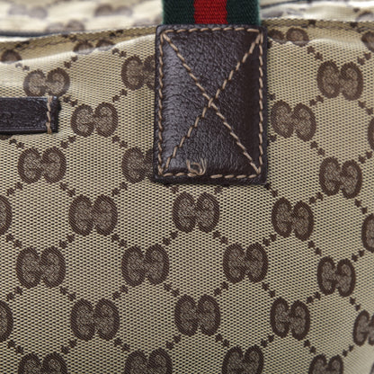 Gucci GG Monogram Small Web Handle Bucket Tote Dark Brown 11 of 11