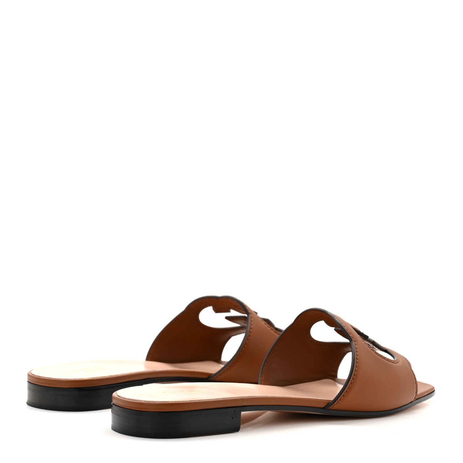 Gucci Cosmos Softy Calfskin Interlocking G Cut Out Slide Sandals 41 Cuir 5 of 9