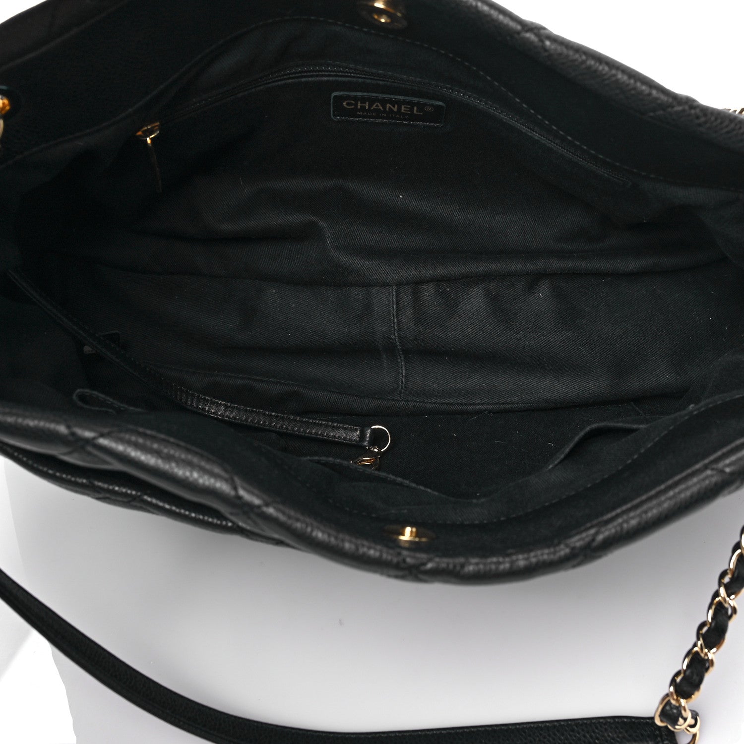 Chanel Caviar Quilted CC Timeless Soft Tote Black 9 of 15